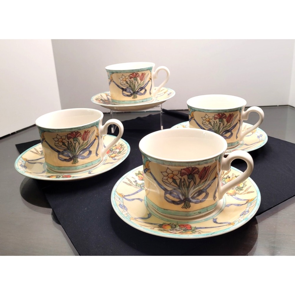 VILLEROY & BOCH Citta Campagna Castellina Cups & Saucers, Discontinued, Vintage